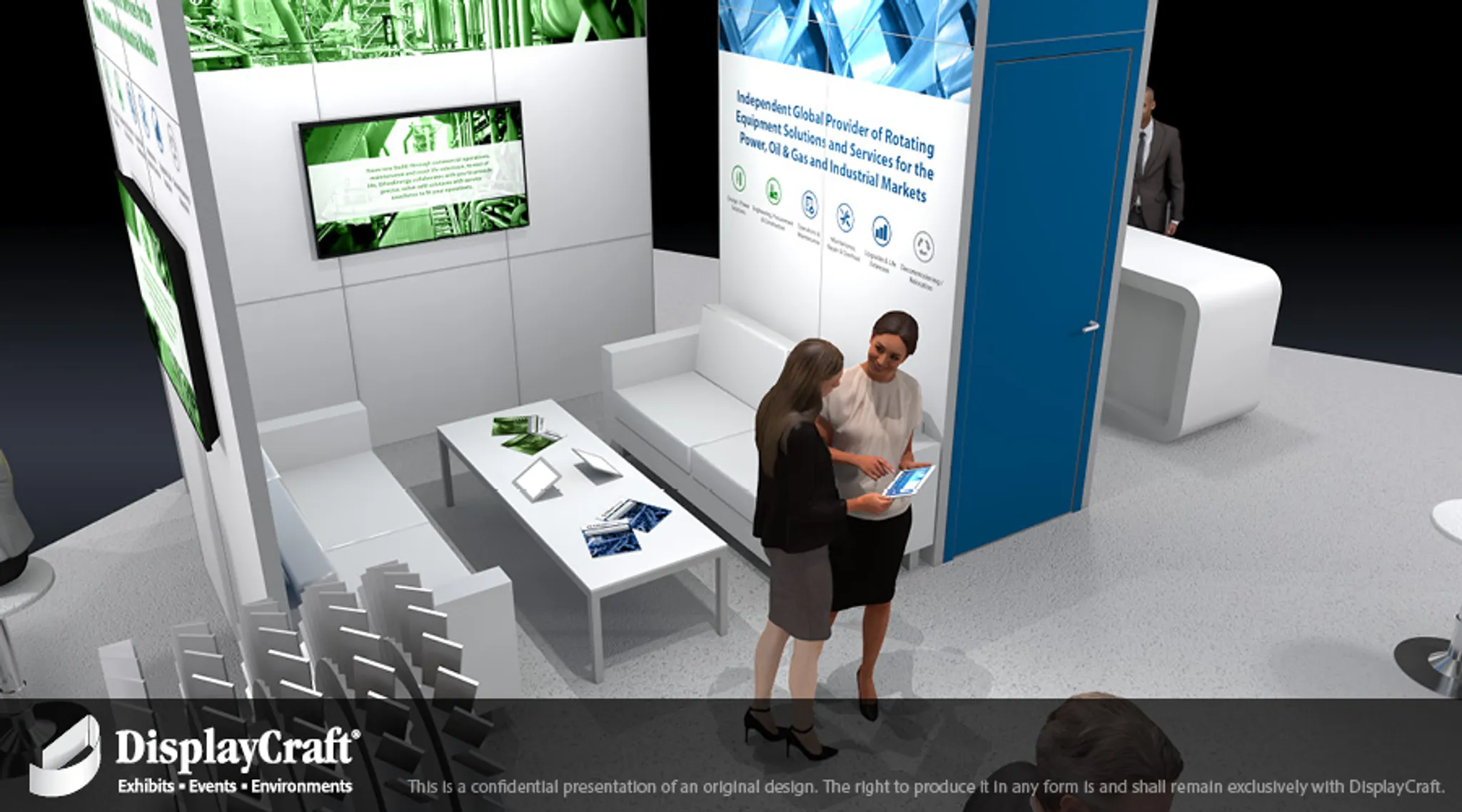 30x30 Island booth design by DisplayCraft